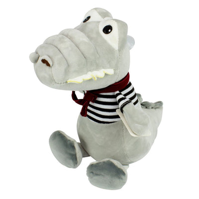 Soft Stuffed Toy Animal Plush Huggable Play Crocodile 28cm Grey