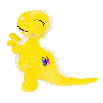 Soft Stuffed Toy Animal Plush Huggable Play Dinosaur 25cm Yellow