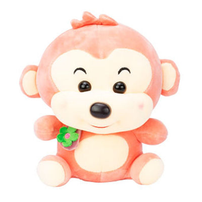 Soft Stuffed Toy Animal Plush Huggable Play Monkey 25 Cm Orange