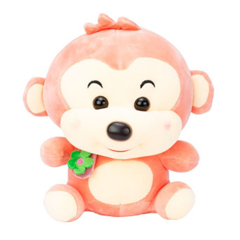 Soft Stuffed Toy Animal Plush Huggable Play Monkey 25 Cm Orange Payday Deals