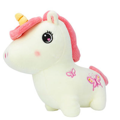 Soft Stuffed Toy Animal Plush Huggable Play Unicorn 25cm White