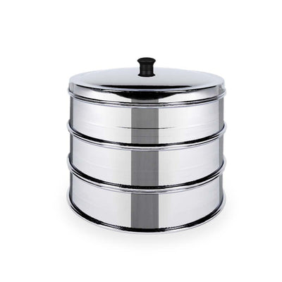 SOGA 2X 3 Tier Stainless Steel Steamers With Lid Work inside of Basket Pot Steamers 22cm Payday Deals