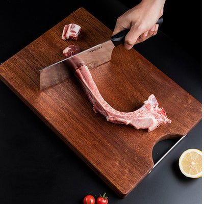 SOGA 2X 48cm Rectangular Wooden Ebony Butcher Block Non-slip Chopping Food Serving Tray Charcuterie Board Payday Deals