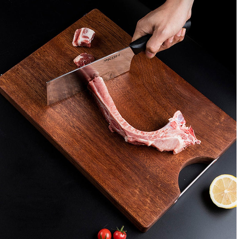 SOGA 2X 48cm Rectangular Wooden Ebony Butcher Block Non-slip Chopping Food Serving Tray Charcuterie Board Payday Deals