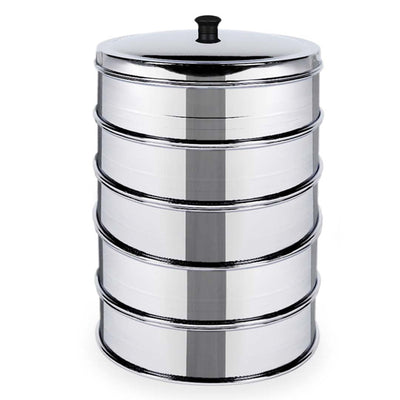 SOGA 2X 5 Tier Stainless Steel Steamers With Lid Work inside of Basket Pot Steamers 22cm Payday Deals