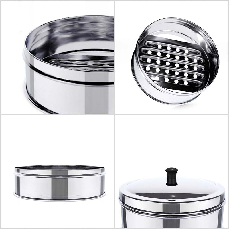SOGA 2X 5 Tier Stainless Steel Steamers With Lid Work inside of Basket Pot Steamers 25cm Payday Deals