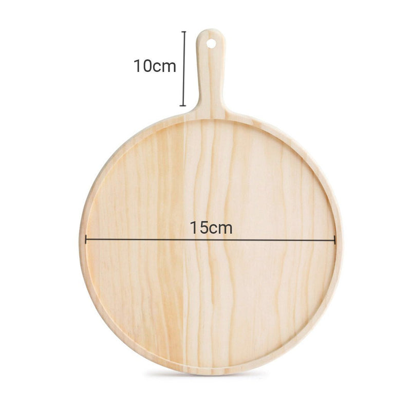 SOGA 2X 6 inch Round Premium Wooden Pine Food Serving Tray Charcuterie Board Paddle Home Decor Payday Deals