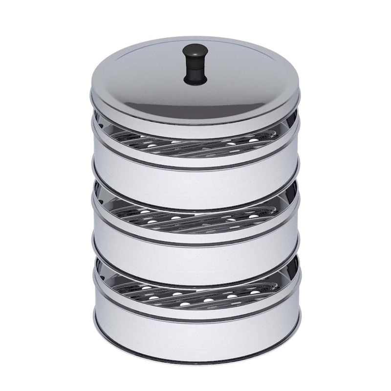 SOGA 3 Tier 28cm Stainless Steel Steamers With Lid Work inside of Basket Pot Steamers Payday Deals