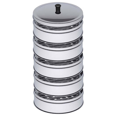SOGA 5 Tier 22cm Stainless Steel Steamers With Lid Work inside of Basket Pot Steamers Payday Deals