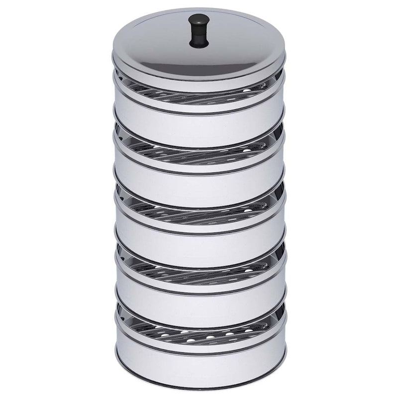 SOGA 5 Tier 25cm Stainless Steel Steamers With Lid Work inside of Basket Pot Steamers Payday Deals