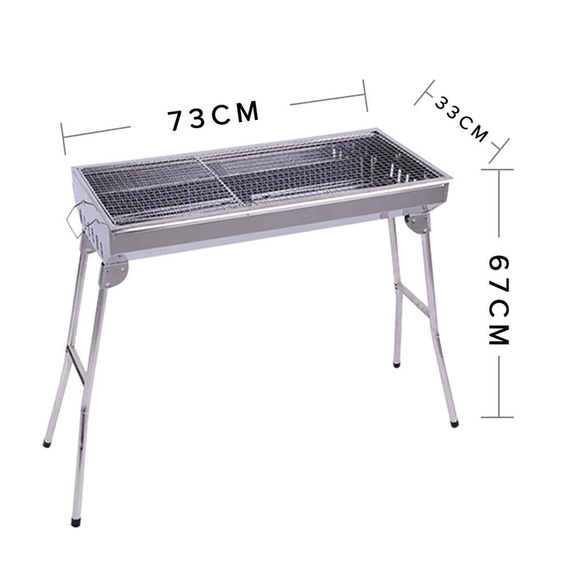 SOGA Skewers Grill Portable Stainless Steel Charcoal BBQ Outdoor 6-8 Persons Payday Deals