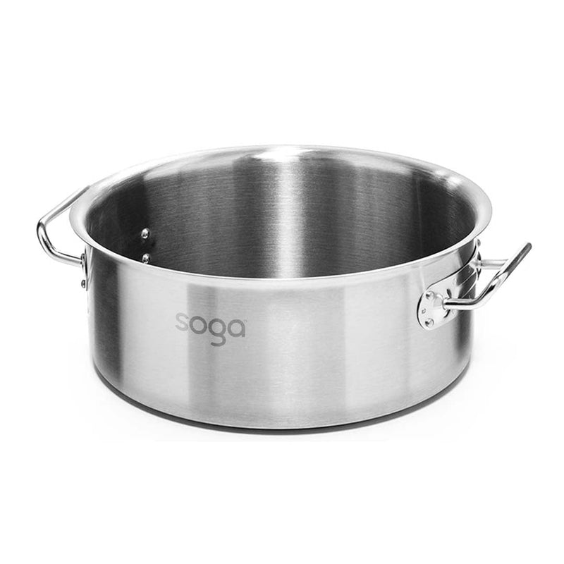 SOGA Stock Pot 9Lt Top Grade Thick Stainless Steel Stockpot 18/10 RRP Payday Deals