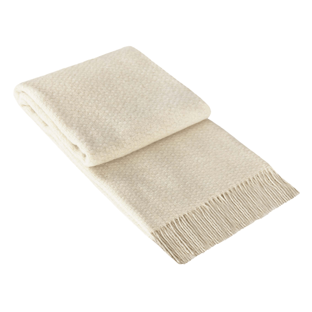 Soho Throw - Wool Blend - Ivory Payday Deals