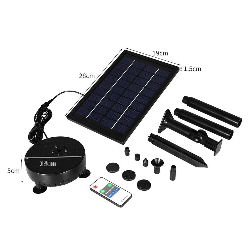 Solar Fountain Powered Water Power Wireless Garden Pond Pool Bird Outdoor Payday Deals