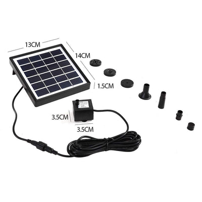 Solar Fountain Water Pump Kit Pond Pool Submersible Outdoor Garden 1.5W Payday Deals