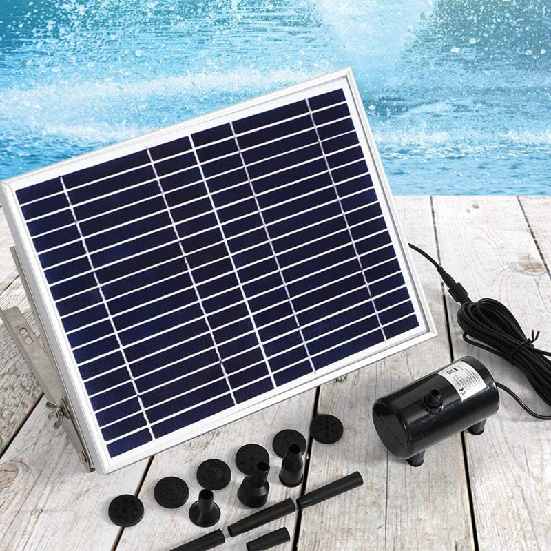 Solar Fountain Water Pump Kit Pond Pool Submersible Outdoor Garden 15W Payday Deals