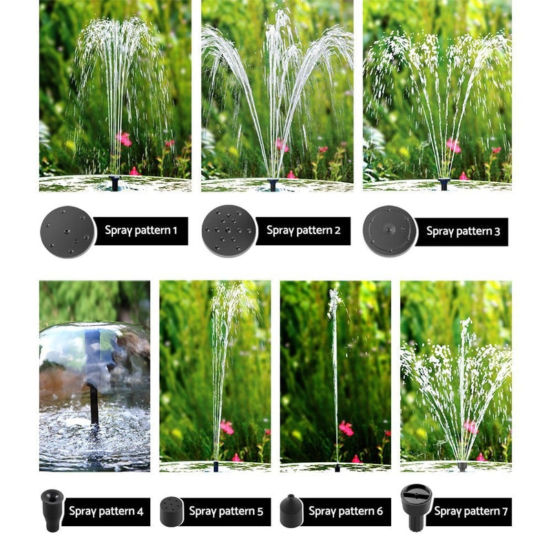 Solar Pond Pump with Battery Powered Submersible Kit LED Light & Remote 8.8 FT Payday Deals