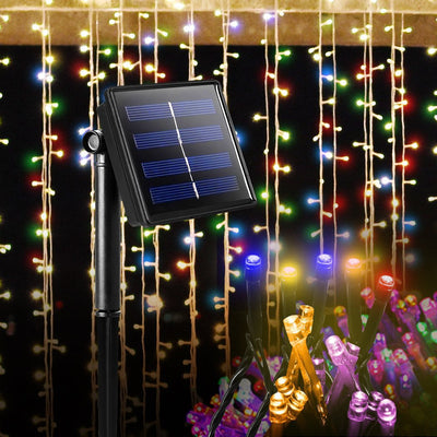 Solar Powered LED Fairy String Lights Outdoor Garden Party Wedding Controller Payday Deals