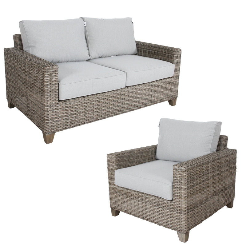 Sophy 2+1 Seater Wicker Rattan Outdoor Sofa Chair Lounge Set Payday Deals