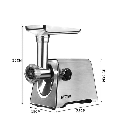 Spector 2500W Electric Meat Grinder Mincer Machine Sausage Filler Kibbe Maker Payday Deals