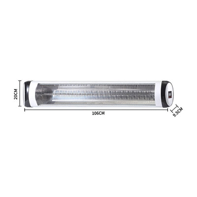 Spector 3000W Electric Infrared Patio Heater Radiant Strip Indoor Remote Payday Deals