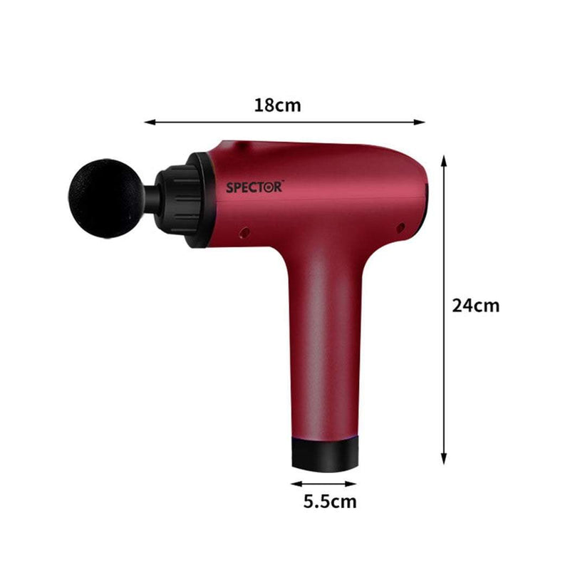Spector Massage Gun Deep Tissue Percussion Massage Muscle Vibrating Relaxing Red Payday Deals