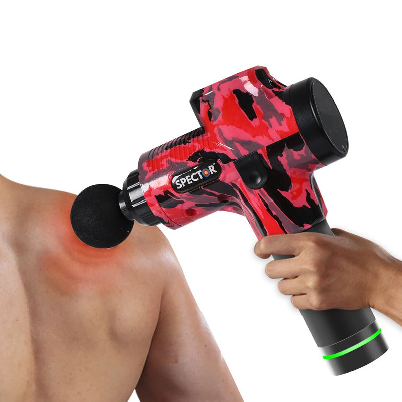 Spector Massage Gun Electric Massager Vibration Muscle Therapy 4 Head Percussion Payday Deals