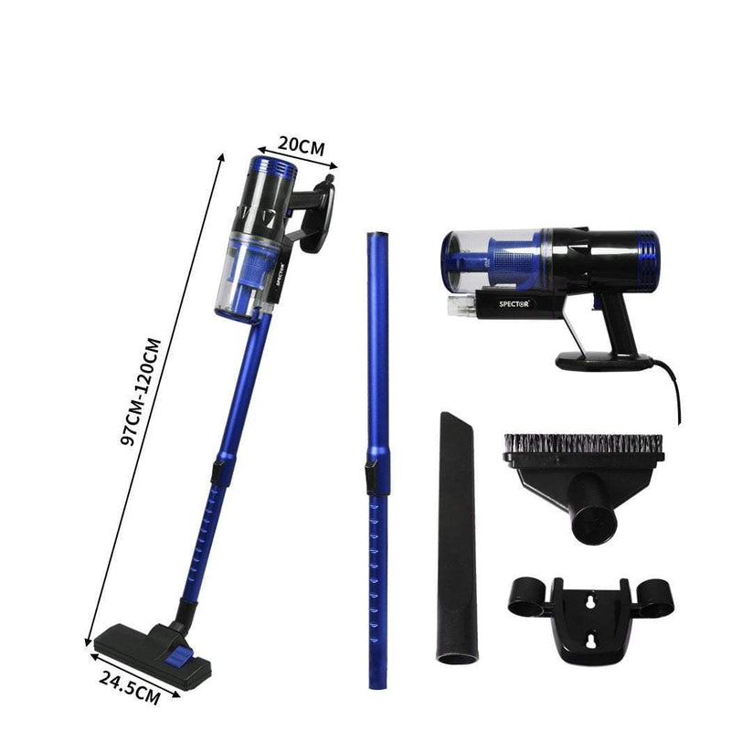 Spector Vacuum Cleaner Corded Stick Handheld Handstick Bagless Cae Vac 400W Blue Payday Deals