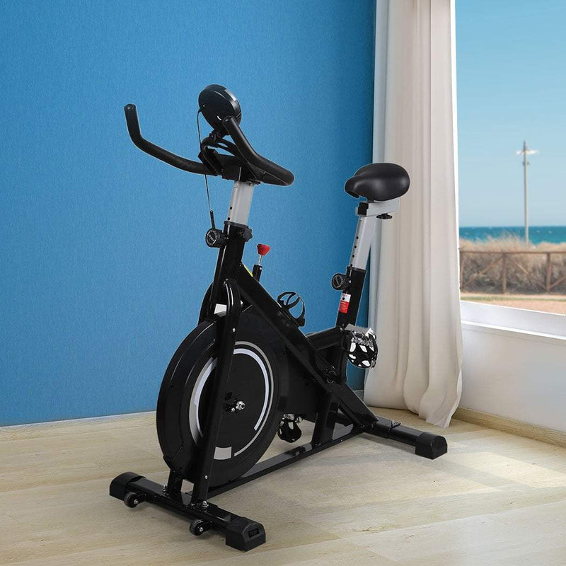 Spin Bike Fitness Exercise Bike Flywheel Commercial Home Gym Workout LCD Display Payday Deals
