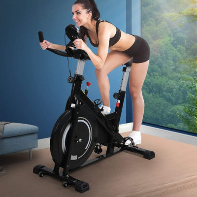 Spin Bike Fitness Exercise Bike Flywheel Commercial Home Gym Workout LCD Display Payday Deals