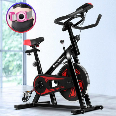 Spin Exercise Bike Cycling Fitness Commercial Home Workout Gym Equipment Black