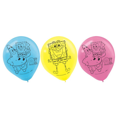 Spongebob Latex Balloons 6 Pack