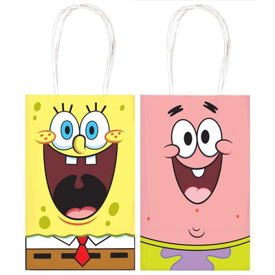 SpongeBob Printed Paper Kraft Bags 8 Pack