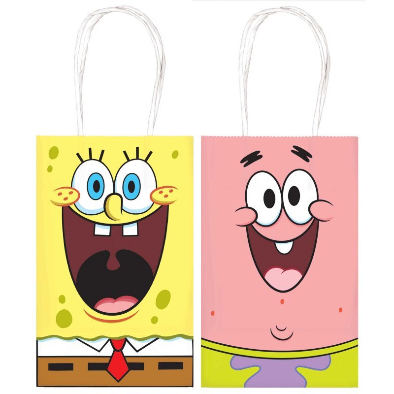 SpongeBob Printed Paper Kraft Bags 8 Pack Payday Deals