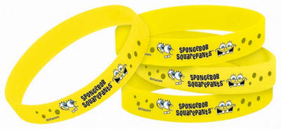 SpongeBob Rubber Bracelet Favours 6 Pack
