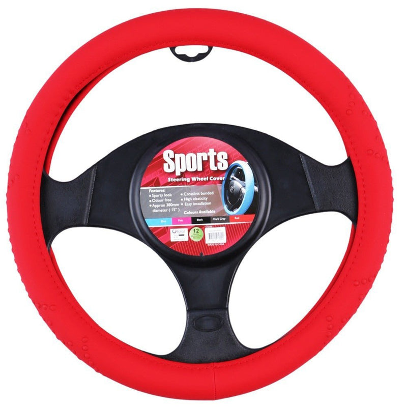 Sports Steering Wheel Cover - Red Payday Deals