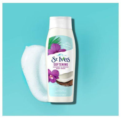 St. Ives 400mL Body Wash Softening Coconut & Orchid Rich with Creamy Lather Body Wash Payday Deals