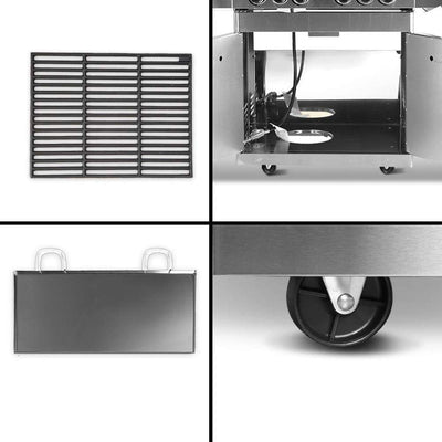 Stainless Steel 4 Burner Gas BBQ