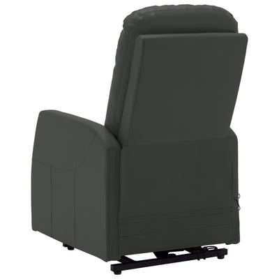 Stand-up Massage Recliner Anthracite Faux Leather Payday Deals