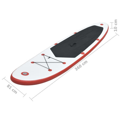 Stand Up Paddle Board Set SUP Surfboard Inflatable Red and White Payday Deals