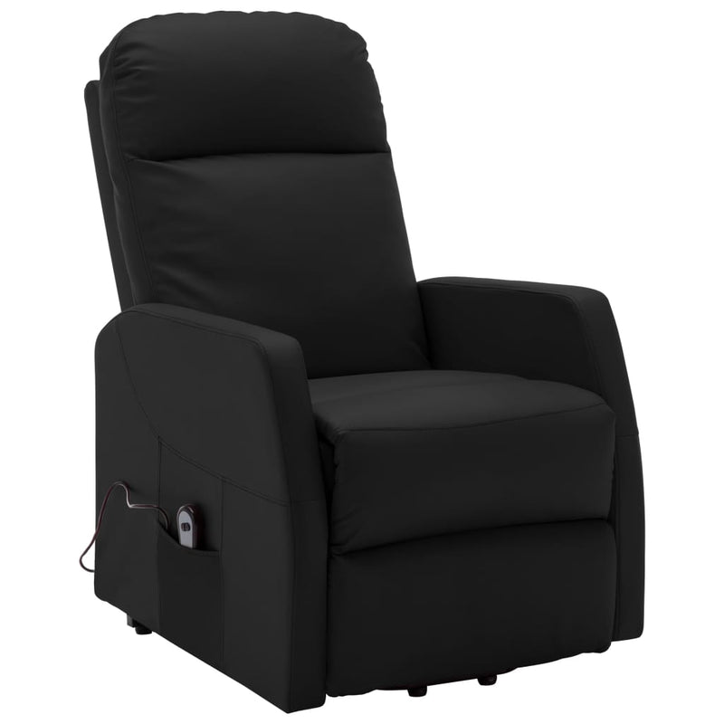 Stand-up Recliner Black Faux Leather Payday Deals