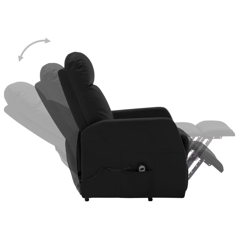 Stand-up Recliner Black Faux Leather Payday Deals