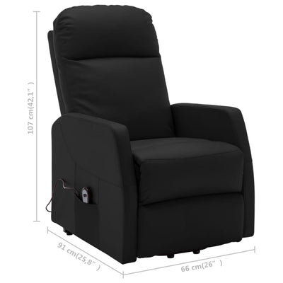 Stand-up Recliner Black Faux Leather Payday Deals