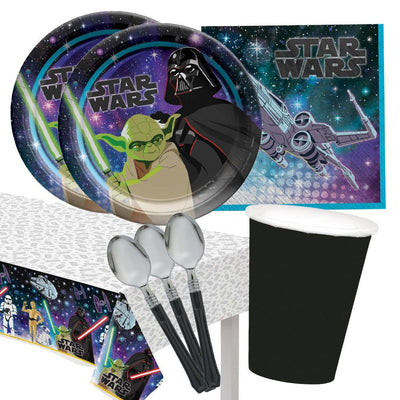 Star Wars 16 Guest Yoda & Darth Vader Deluxe Tableware Pack