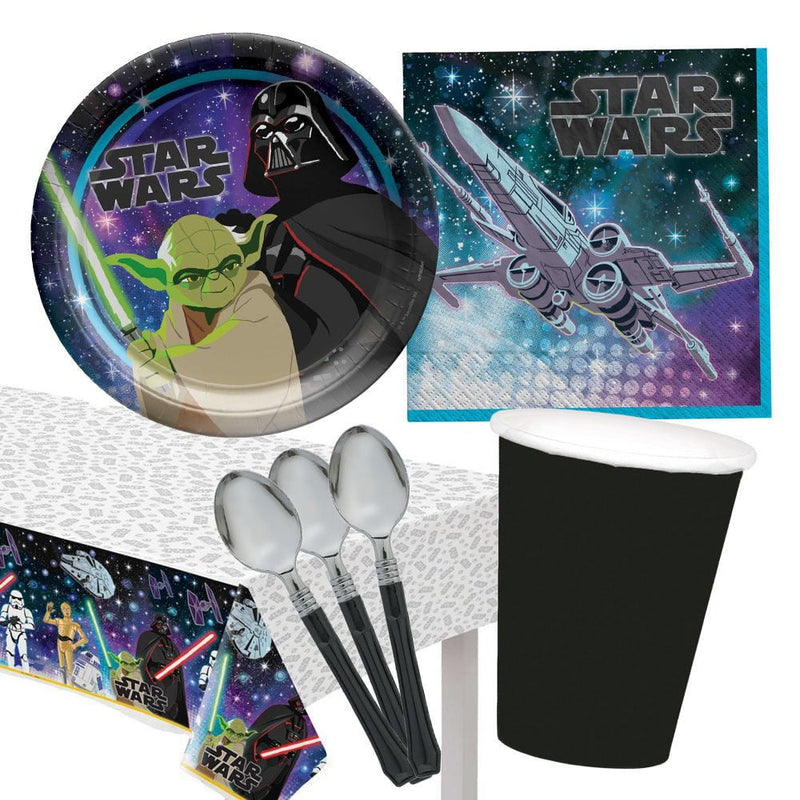 Star Wars 8 Guest Yoda & Darth Vader Deluxe Tableware Pack Payday Deals
