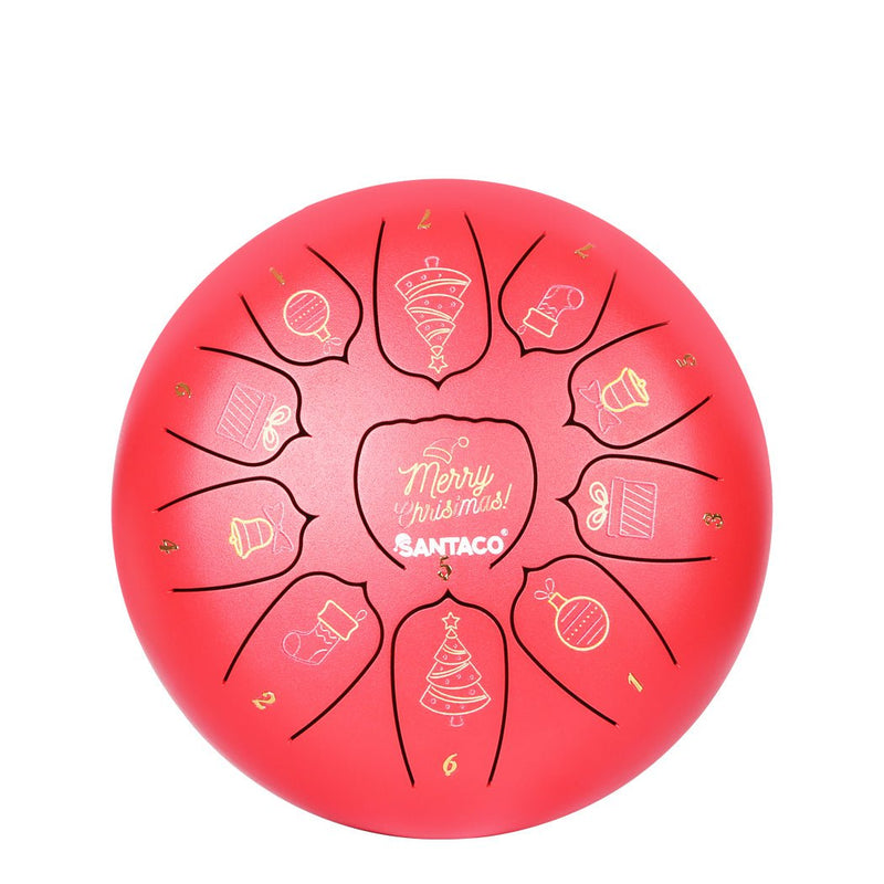 Steel Tongue Drum 10ã€ž 11 Notes Handpan And Bag Mallet Christmas Gifts Red Payday Deals