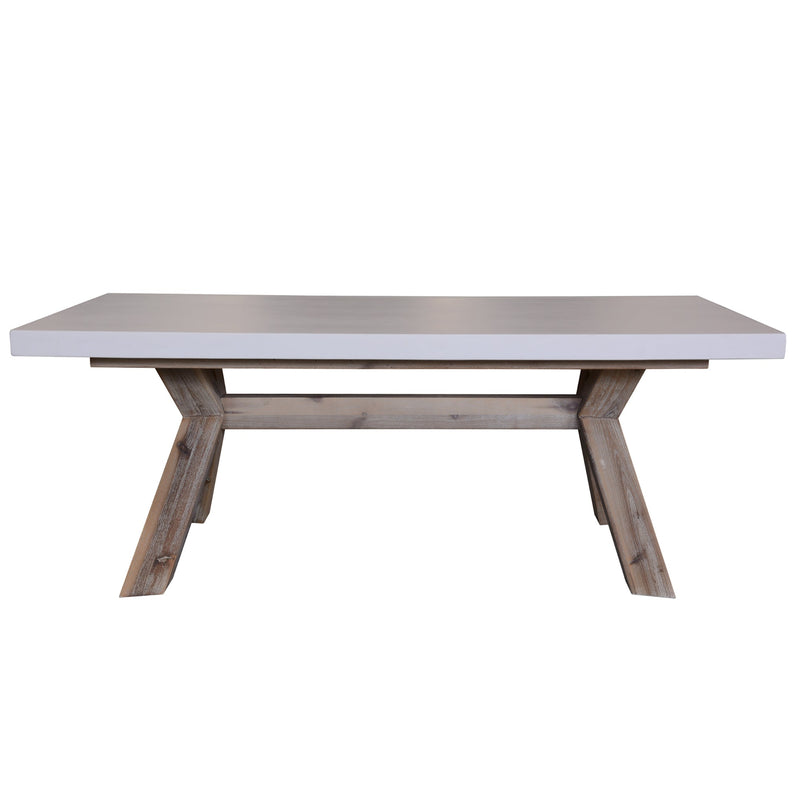 Stony 120cm Coffee Table with Concrete Top - White Payday Deals