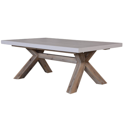 Stony 120cm Coffee Table with Concrete Top - White Payday Deals