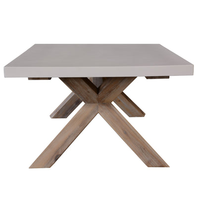 Stony 120cm Coffee Table with Concrete Top - White Payday Deals