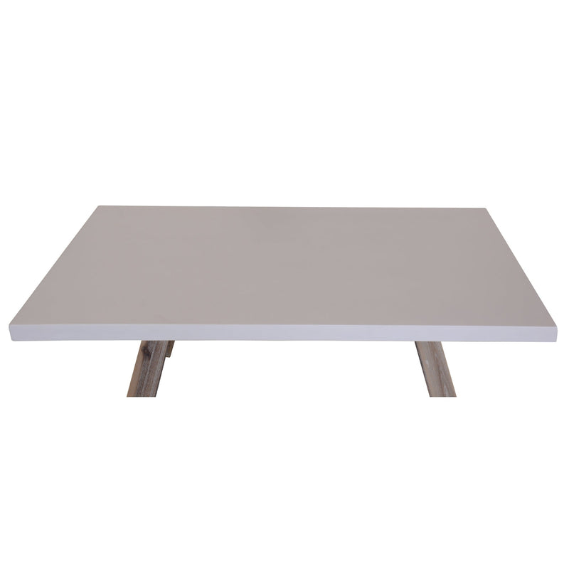 Stony 120cm Coffee Table with Concrete Top - White Payday Deals